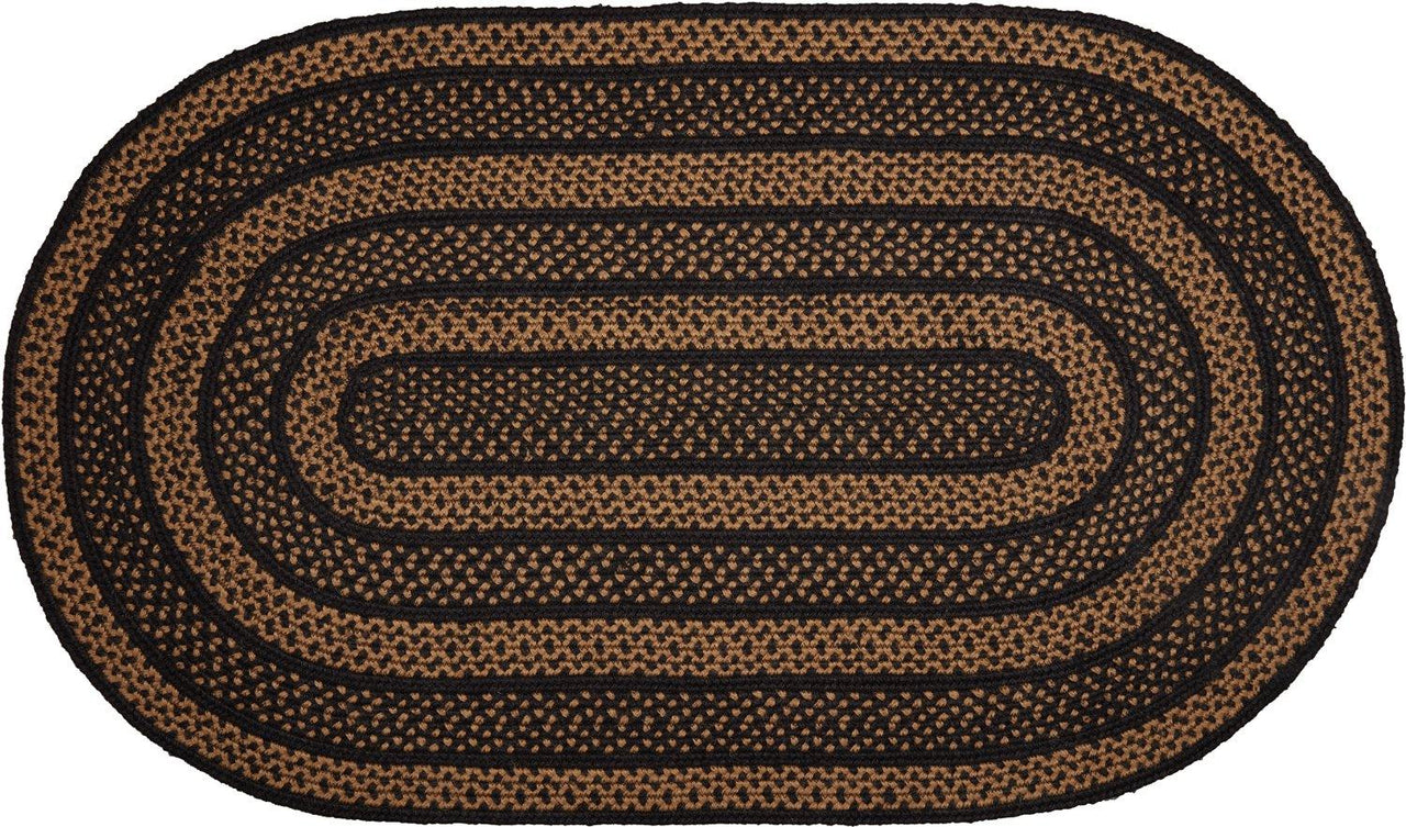 Farmhouse Jute Braided Rug Oval 27"x48" with Rug Pad VHC Brands - The Fox Decor