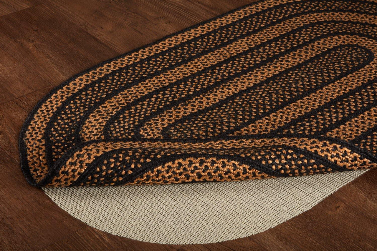 Farmhouse Jute Braided Rug Oval 27"x48" with Rug Pad VHC Brands - The Fox Decor