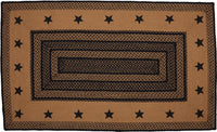 Thumbnail for Farmhouse Jute Braided Rug Rect Stencil Stars 3'x5' with Rug Pad VHC Brands - The Fox Decor