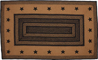 Thumbnail for Farmhouse Jute Braided Rug Rect Stencil Stars 3'x5' with Rug Pad VHC Brands - The Fox Decor