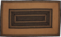 Thumbnail for Farmhouse Jute Braided Rug Rect Stencil Stars 3'x5' with Rug Pad VHC Brands - The Fox Decor