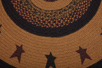 Thumbnail for Heritage Farms Star Jute Braided Rug Half Circle 16.5