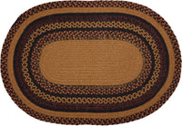 Thumbnail for Heritage Farms Star and Pip Jute Braided Rug Oval 20