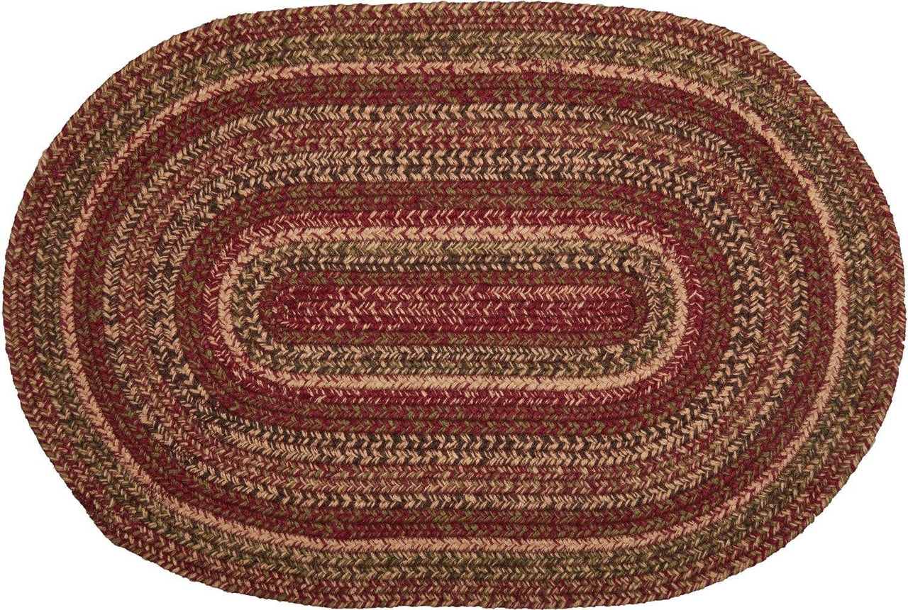 Cider Mill Jute Braided Rug Oval 20"x30"with Rug Pad VHC Brands - The Fox Decor