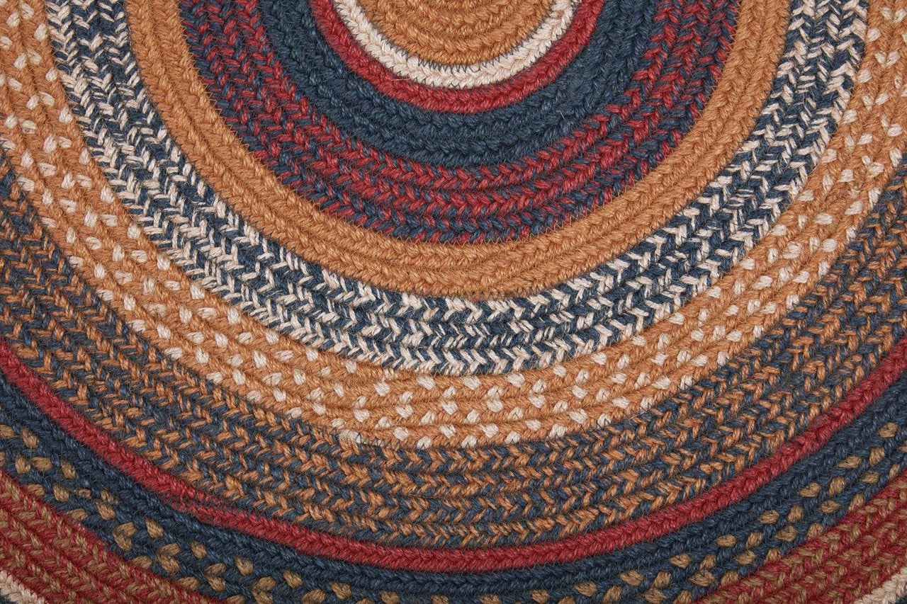 Stratton Jute Braided Rug Half Circle 16.5"x33" with Rug Pad VHC Brands - The Fox Decor