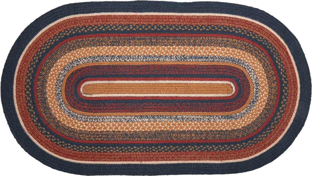 Stratton Jute Braided Rug Oval 27"x48" with Rug Pad VHC Brands - The Fox Decor