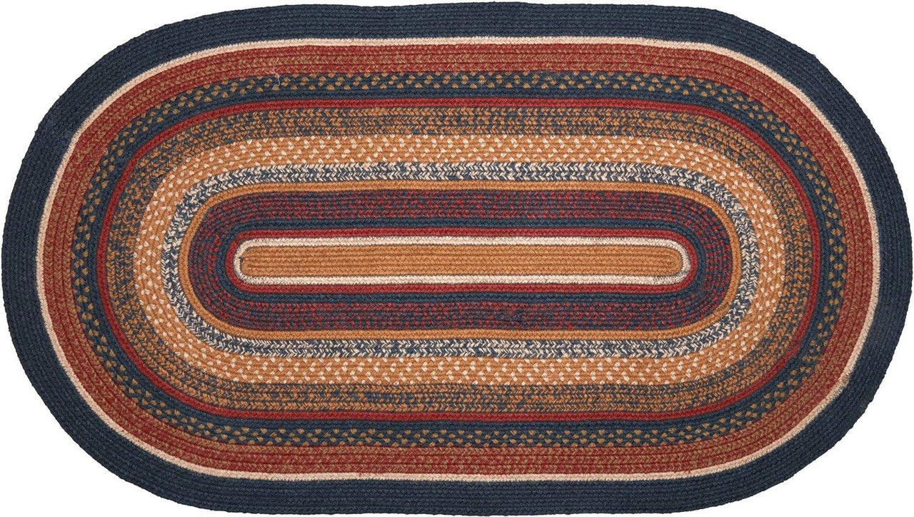 Stratton Jute Braided Rug Oval 27"x48" with Rug Pad VHC Brands - The Fox Decor