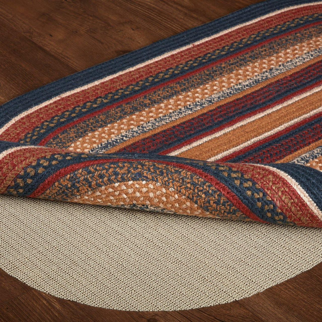 Stratton Jute Braided Rug Oval 27"x48" with Rug Pad VHC Brands - The Fox Decor