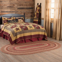 Cider Mill Jute Braided Rug Oval 5'x8' with Rug Pad VHC Brands - The Fox Decor