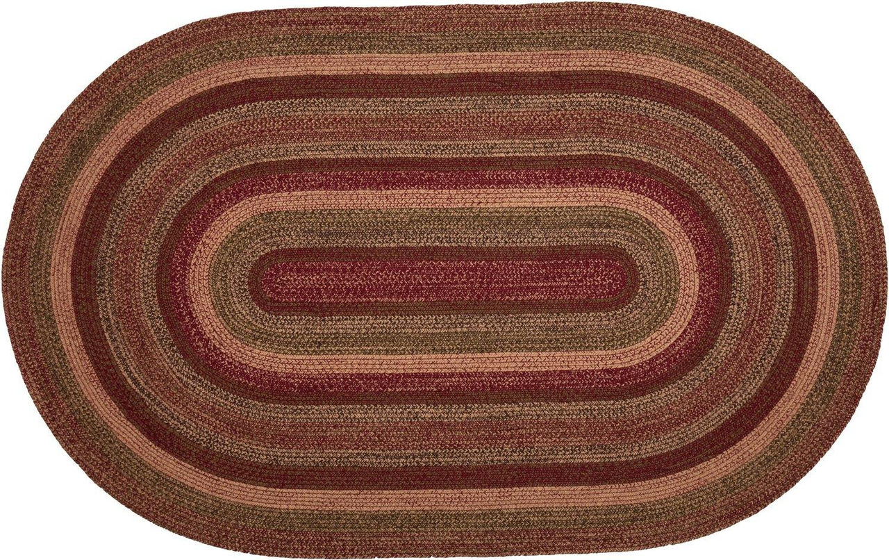 Cider Mill Jute Braided Rug Oval 5'x8' with Rug Pad VHC Brands - The Fox Decor