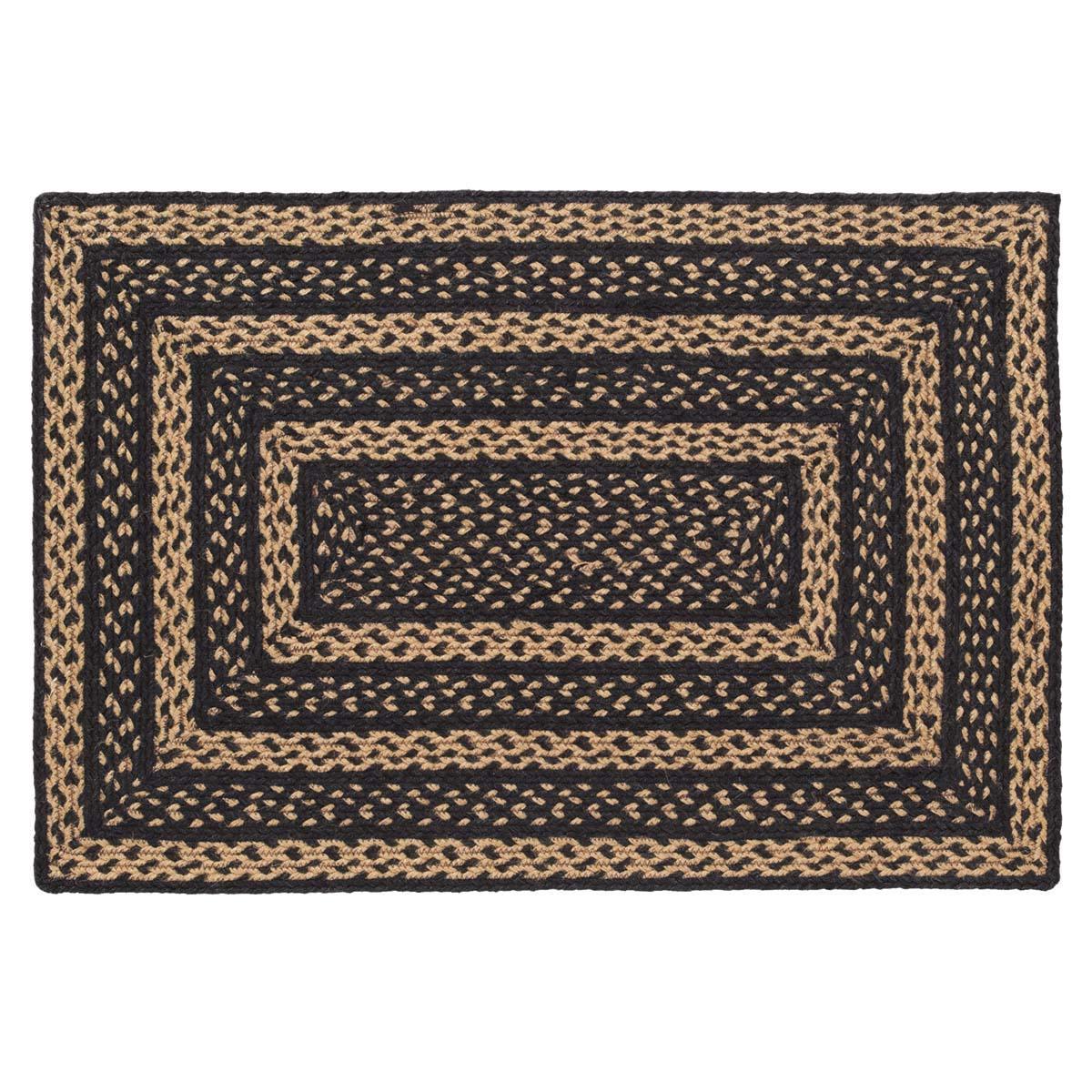 Farmhouse Jute Braided Rug Rect 2'x3' with Rug Pad - The Fox Decor