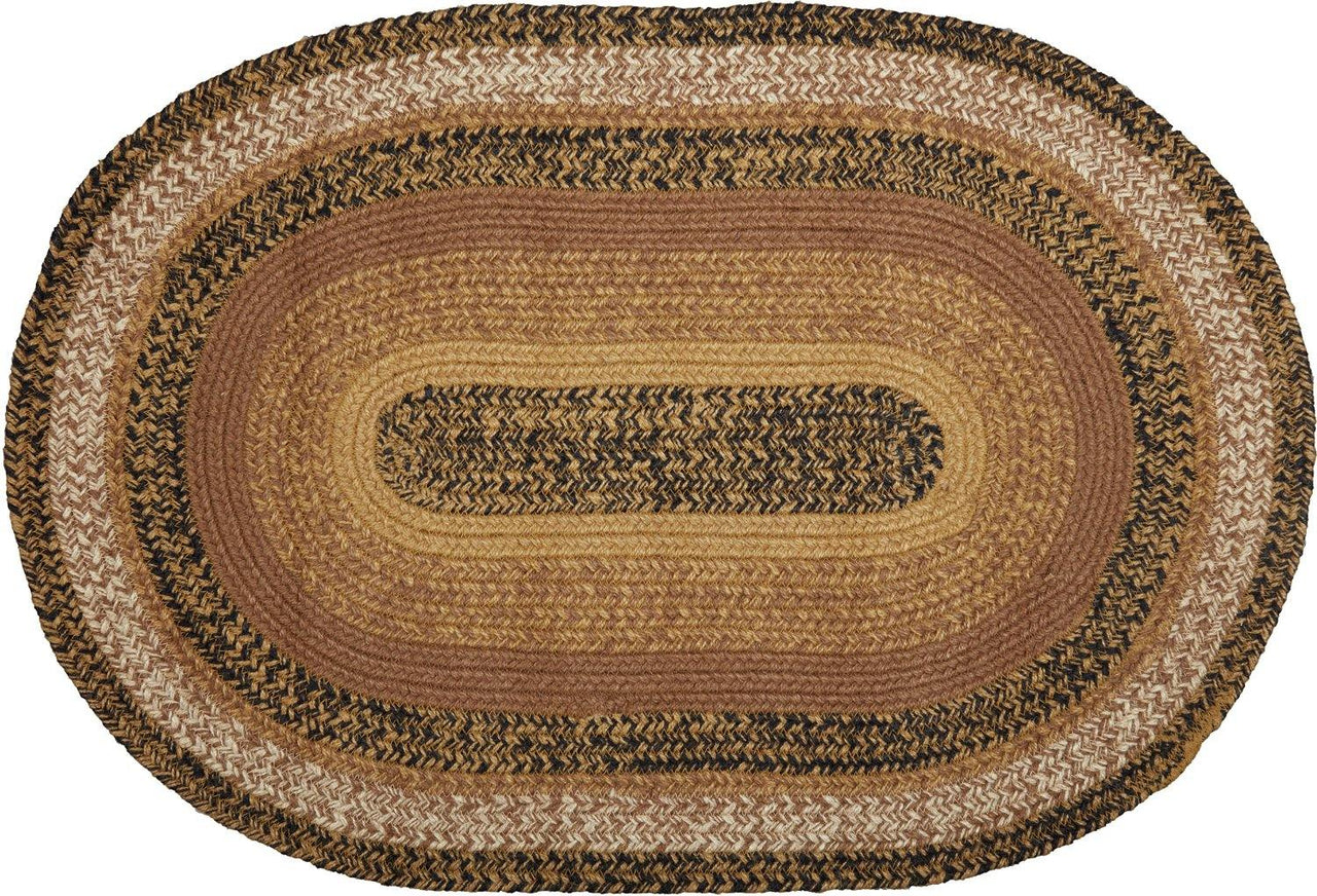 Kettle Grove Jute Braided Rug Oval 20"x30"with Rug Pad VHC Brands - The Fox Decor