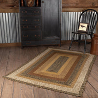 Thumbnail for Kettle Grove Jute Braided Rug Rect 4'x6' with Rug Pad VHC Brands - The Fox Decor