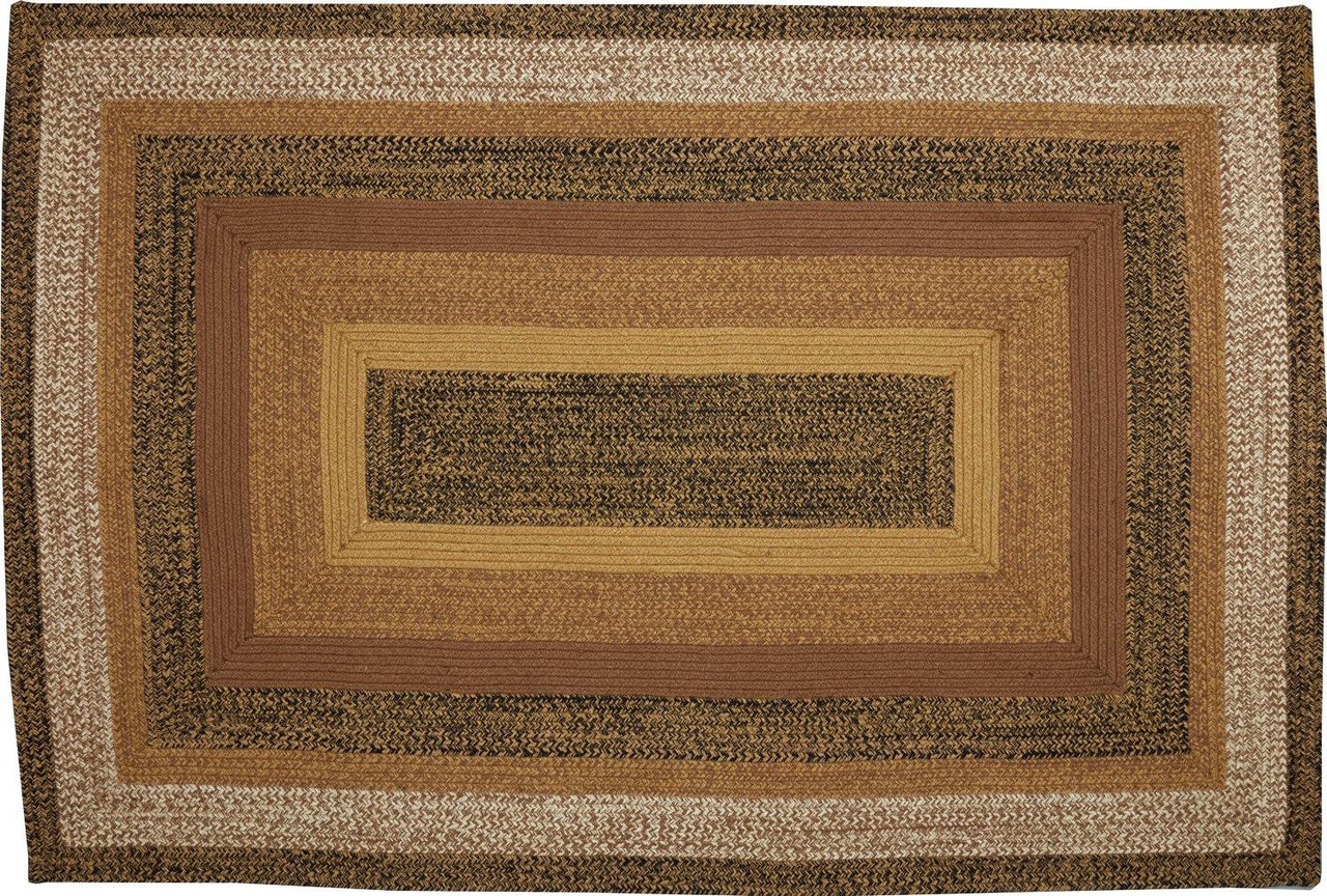 Kettle Grove Jute Braided Rug Rect 4'x6' with Rug Pad VHC Brands - The Fox Decor