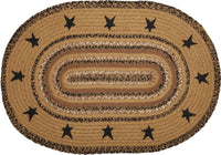 Thumbnail for Kettle Grove Jute Braided Rug Oval Stencil Stars Border 20'x30' with Rug Pad VHC Brands - The Fox Decor