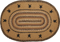 Thumbnail for Kettle Grove Jute Braided Rug Oval Stencil Stars Border 20'x30' with Rug Pad VHC Brands - The Fox Decor