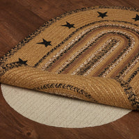 Thumbnail for Kettle Grove Jute Braided Rug Oval Stencil Stars Border 20'x30' with Rug Pad VHC Brands - The Fox Decor