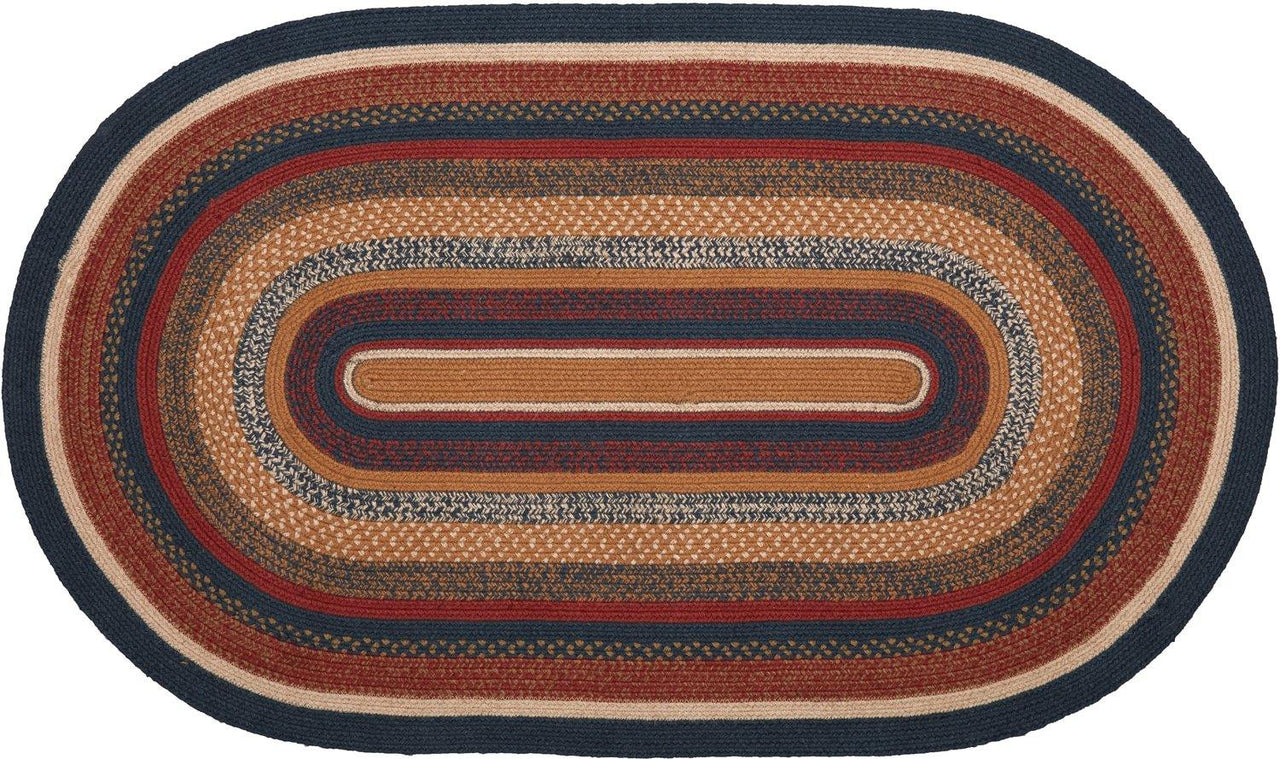 Stratton Jute Braided Rug Oval 3'x5' with Rug Pad VHC Brands - The Fox Decor