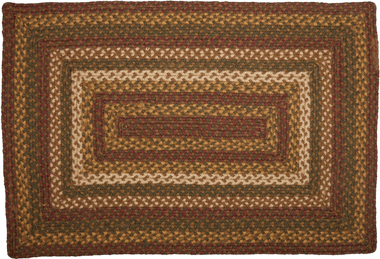 Tea Cabin Jute Braided Rug Rect 20"x30"with Rug Pad VHC Brands - The Fox Decor