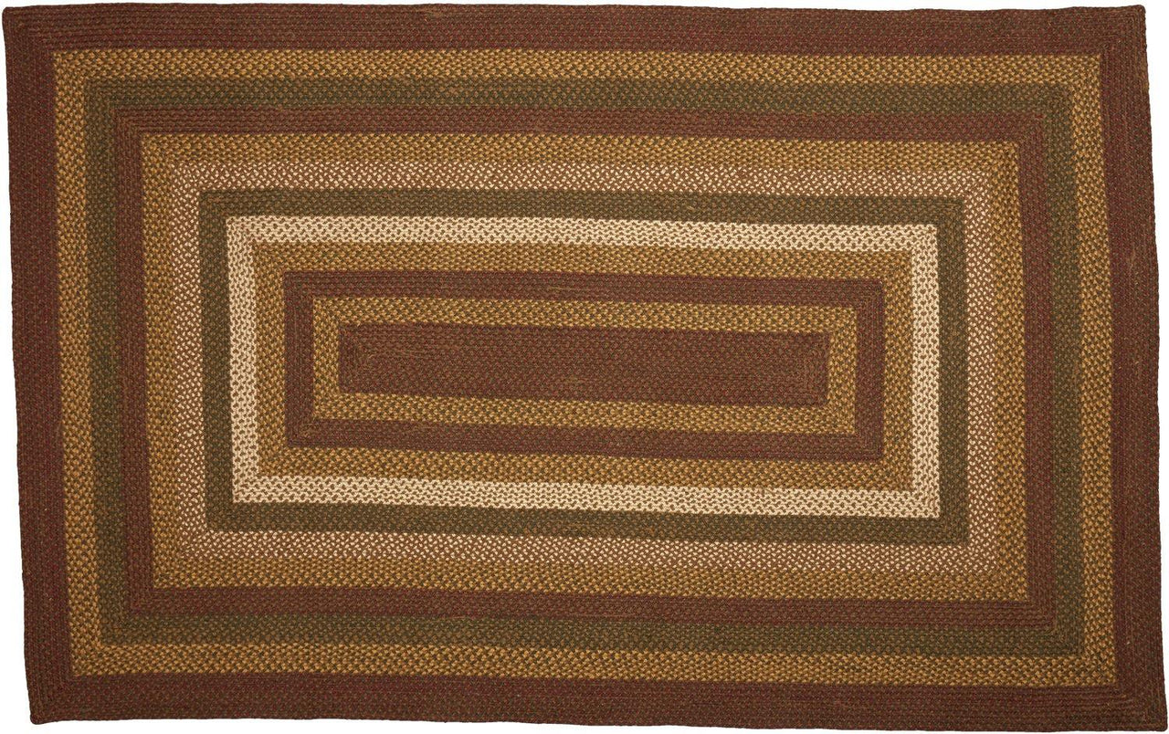 Tea Cabin Jute Braided Rug Rect 5'x8' with Rug Pad VHC Brands - The Fox Decor