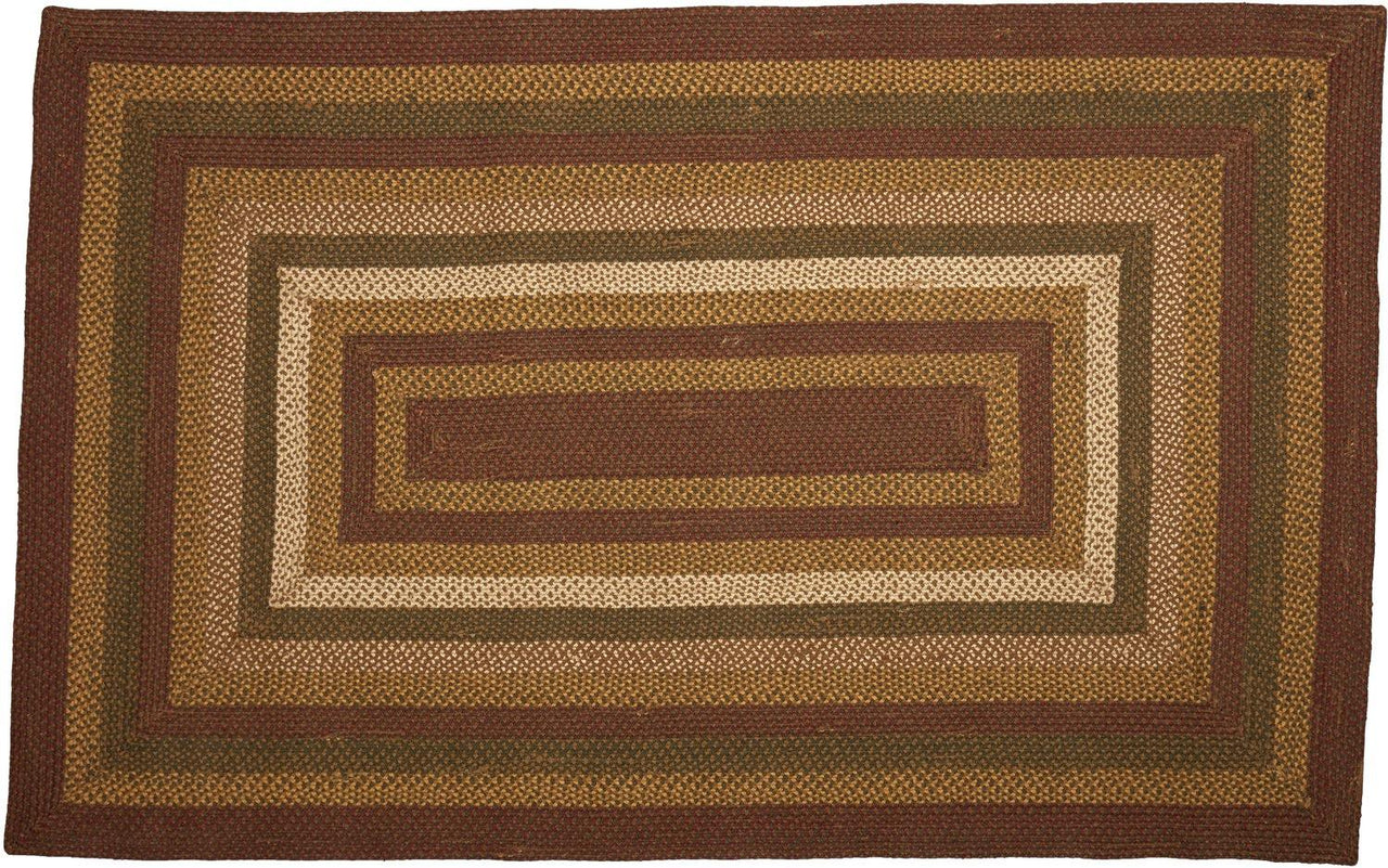 Tea Cabin Jute Braided Rug Rect 5'x8' with Rug Pad VHC Brands - The Fox Decor