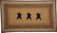 Thumbnail for Kettle Grove Jute Braided Rug Rect Stencil Stars 27