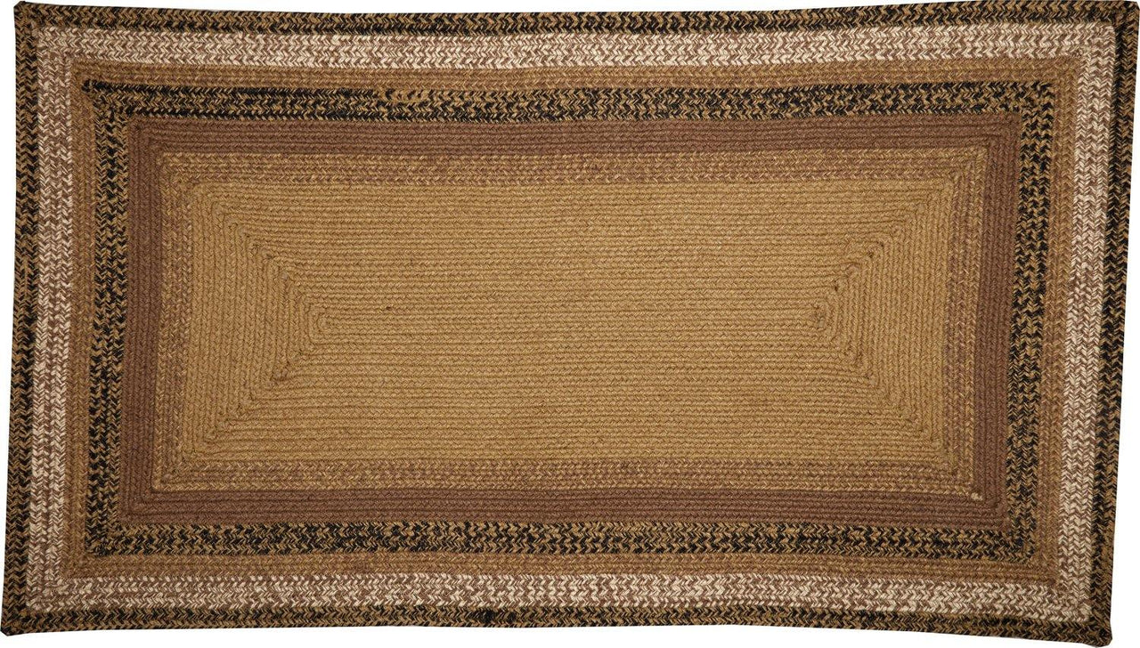 Kettle Grove Jute Braided Rug Rect Stencil Stars 27"x48" with Rug Pad VHC Brands - The Fox Decor