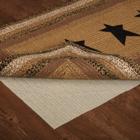 Thumbnail for Kettle Grove Jute Braided Rug Rect Stencil Stars 27
