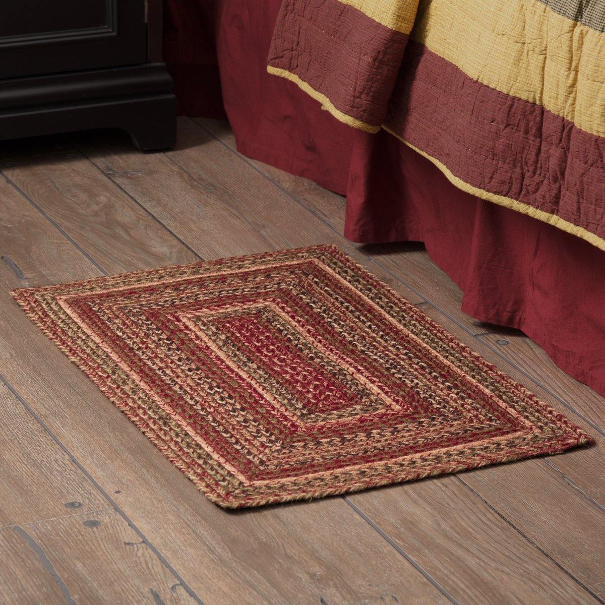 Cider Mill Jute Braided Rug Rect 20"x30"with Rug Pad VHC Brands - The Fox Decor