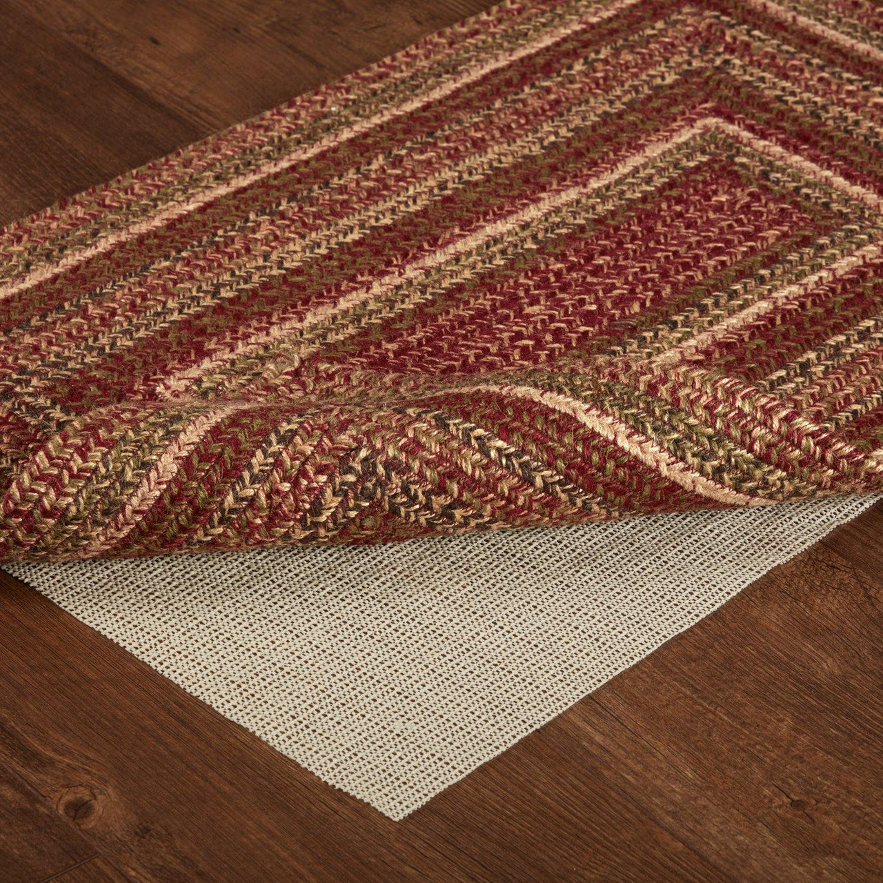 Cider Mill Jute Braided Rug Rect 20"x30"with Rug Pad VHC Brands - The Fox Decor