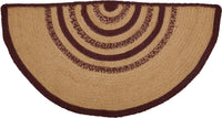 Thumbnail for Potomac Jute Braided Rug Half Circle Stencil Stars 16.5