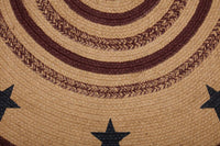 Thumbnail for Potomac Jute Braided Rug Half Circle Stencil Stars 16.5