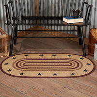 Thumbnail for Potomac Jute Braided Rug Oval Stencil Stars 27