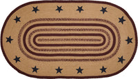 Thumbnail for Potomac Jute Braided Rug Oval Stencil Stars 27