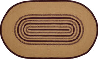 Thumbnail for Potomac Jute Braided Rug Oval Stencil Stars 3'x5' with Rug Pad VHC Brands - The Fox Decor