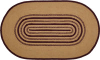 Thumbnail for Potomac Jute Braided Rug Oval Stencil Stars 3'x5' with Rug Pad VHC Brands - The Fox Decor