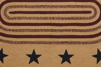 Thumbnail for Potomac Jute Braided Rug Oval Stencil Stars 3'x5' with Rug Pad VHC Brands - The Fox Decor