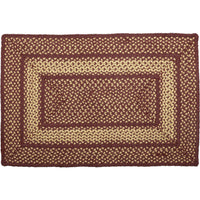 Thumbnail for Burgundy Red Primitive Jute Braided Rug Rect 20
