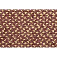 Thumbnail for Burgundy Red Primitive Jute Braided Rug Rect 20