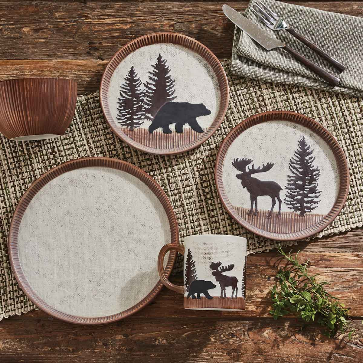 Wilderness Trail Moose Salad Plates - Set of 4 Park Designs