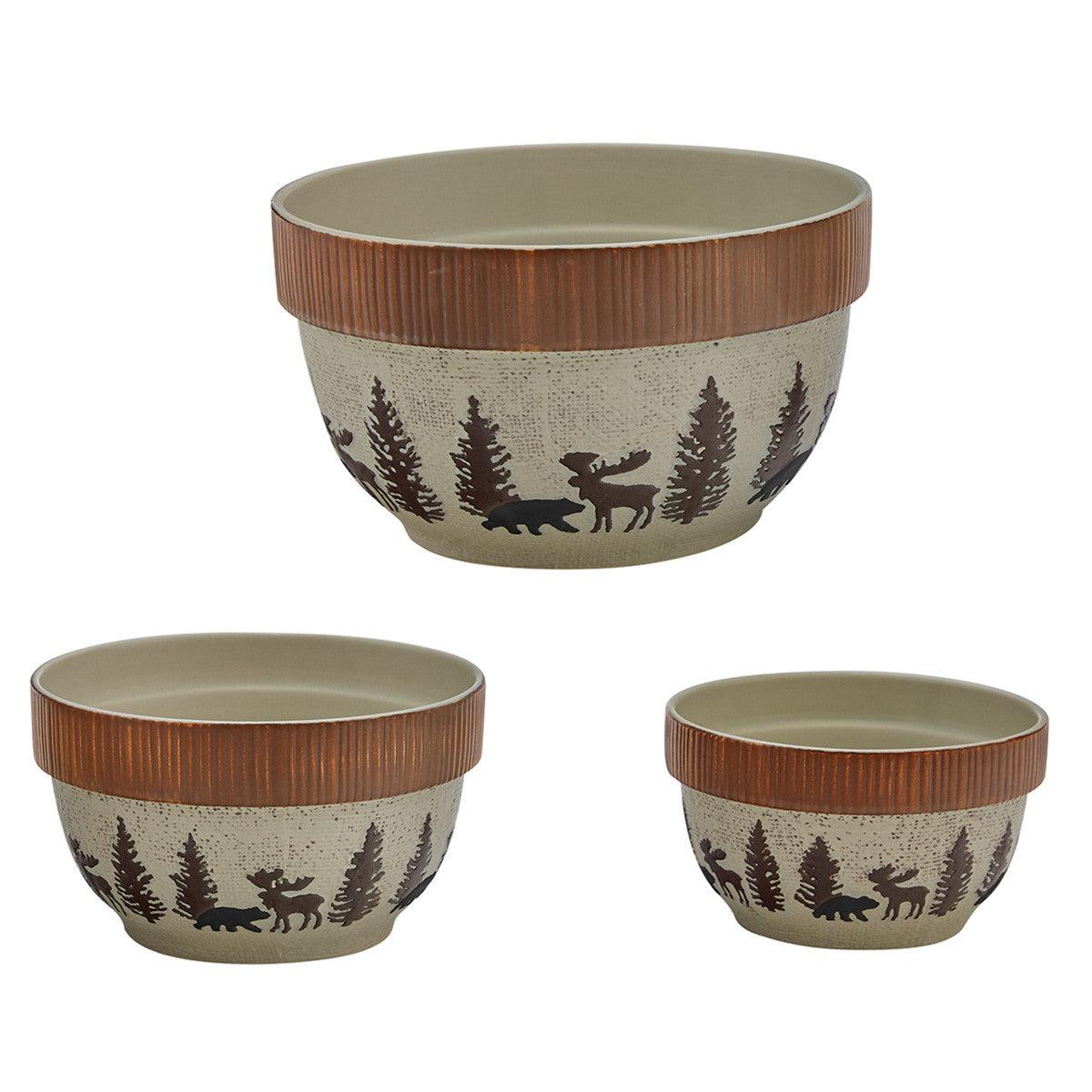 Wilderness Trail Mixing Bowls - Set of 3 Park Designs - The Fox Decor