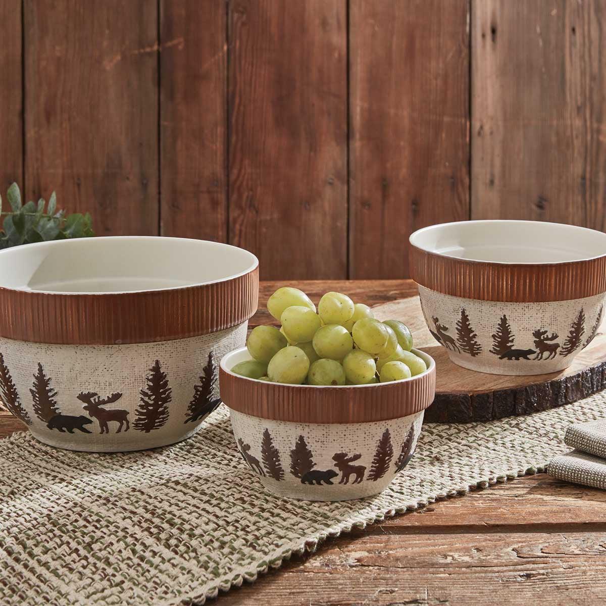 Wilderness Trail Mixing Bowls - Set of 3 Park Designs - The Fox Decor