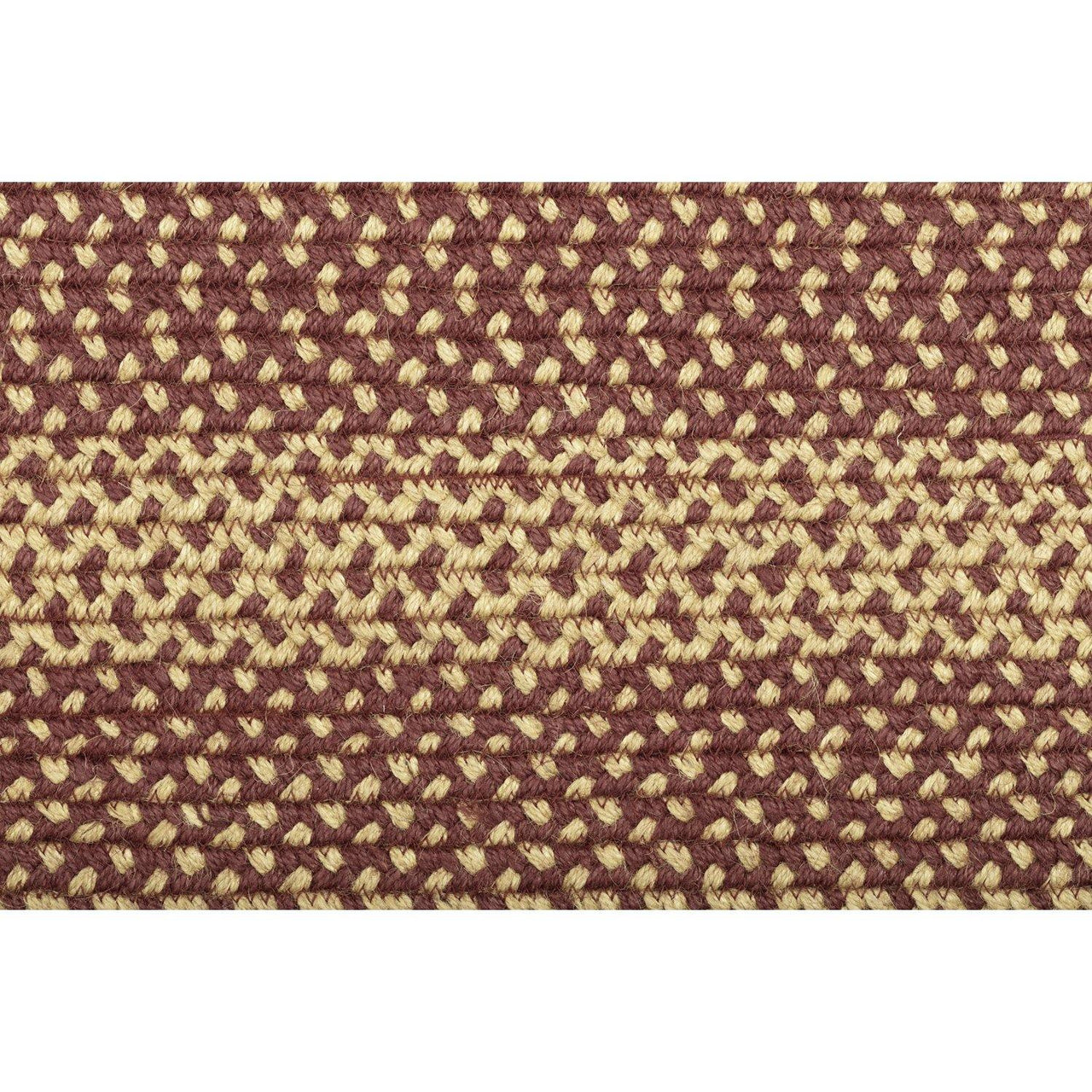 Burgundy Tan Jute Braided Rug Oval Stencil Stars 20"x30" with Rug Pad VHC Brands - The Fox Decor