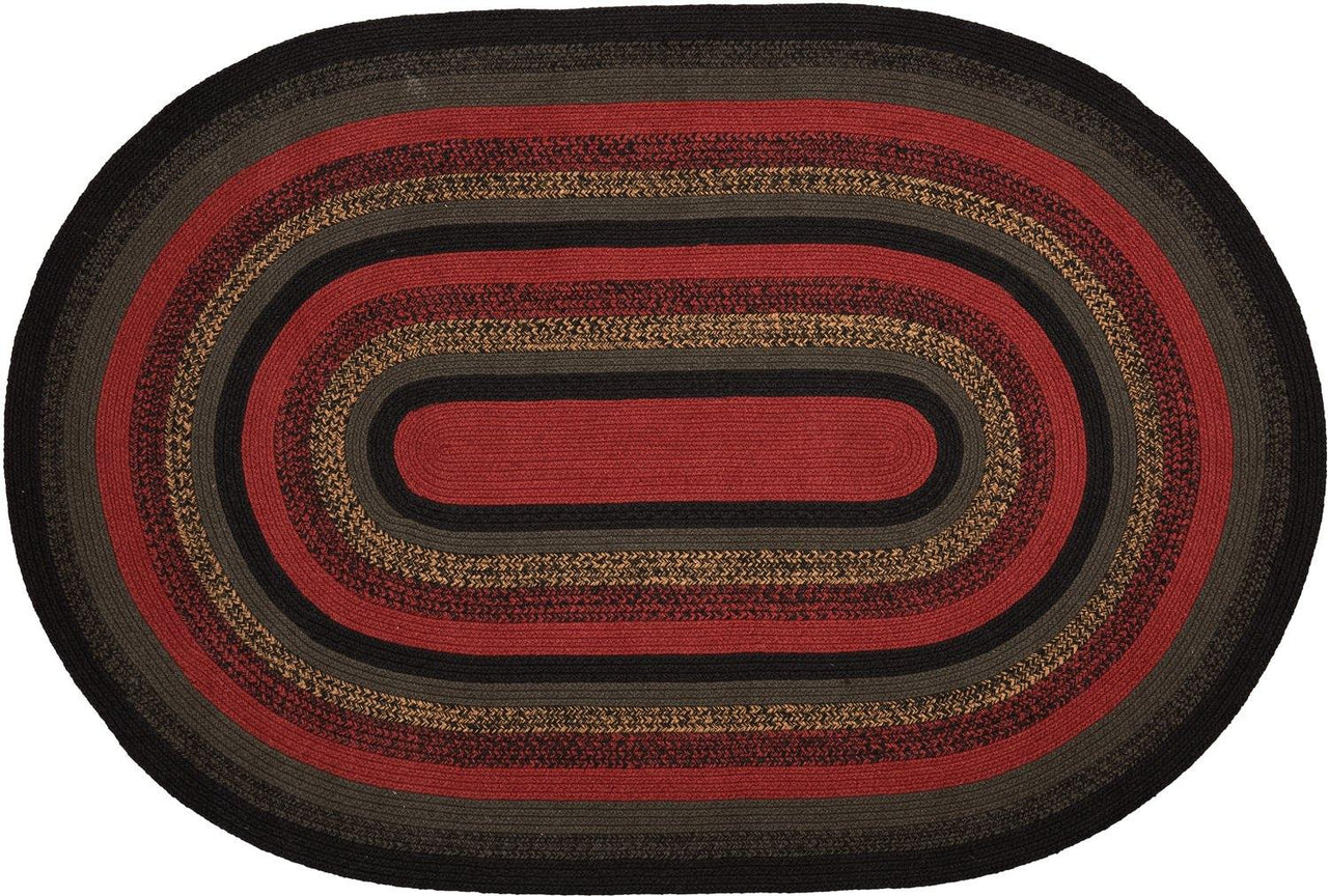 Cumberland Jute Braided Rug Oval 4'x6' with Rug Pad VHC Brands - The Fox Decor