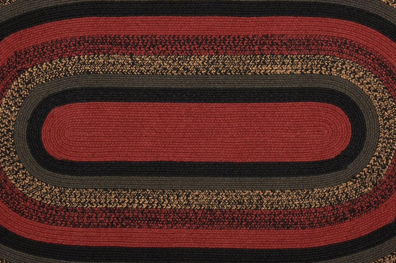 Cumberland Jute Braided Rug Oval 4'x6' with Rug Pad VHC Brands - The Fox Decor