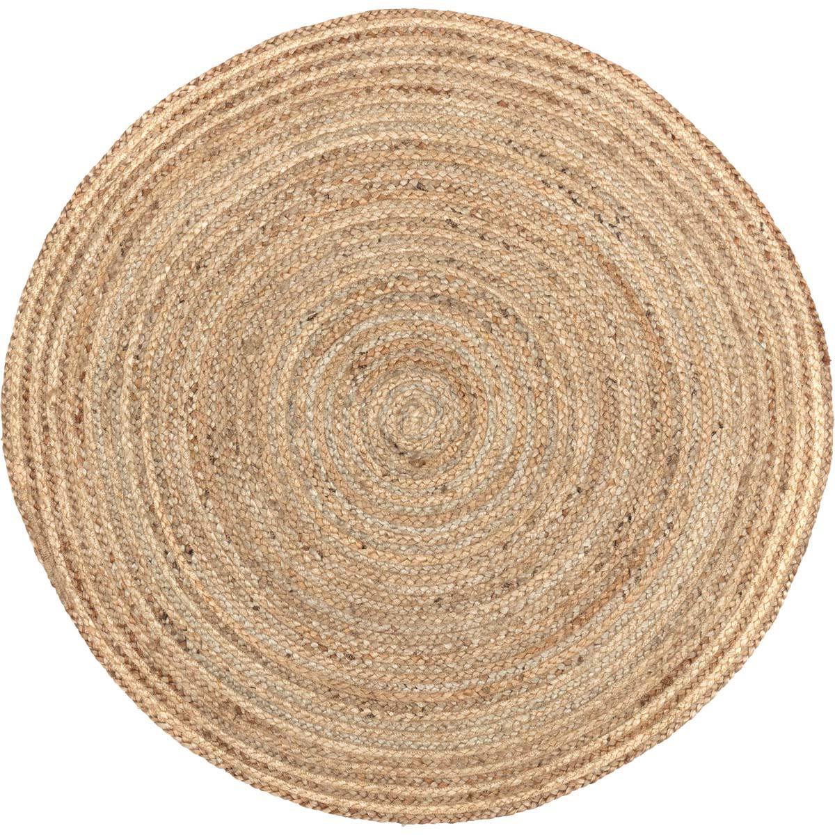 Harlow Jute Braided Rug Round 3ft with Rug Pad VHC Brands - The Fox Decor
