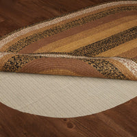 Thumbnail for Kettle Grove Jute Braided Rug Oval 3'x5' with Rug Pad VHC Brands - The Fox Decor