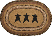 Thumbnail for Kettle Grove Jute Braided Rug Oval Stencil Stars 20