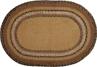 Thumbnail for Kettle Grove Jute Braided Rug Oval Stencil Stars 20