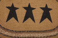 Thumbnail for Kettle Grove Jute Braided Rug Oval Stencil Stars 20